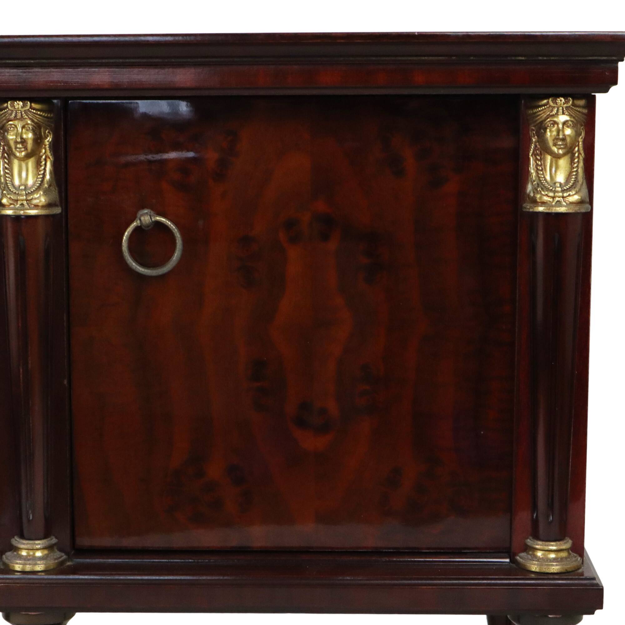 Vintage tv cabinet low cabinet mirrored mahogany veneer hollywood regency 140cm