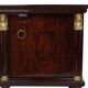 Vintage tv cabinet low cabinet mirrored mahogany veneer hollywood regency 140cm
