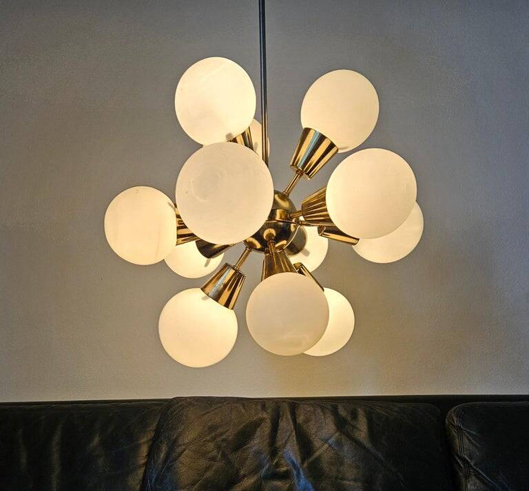 Rare Midcentury Chandelier Sputnik, Kamenicky Senov, 1970s
