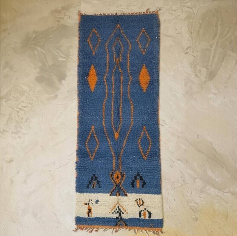 Tapis marocain berbère 100cmx300cm