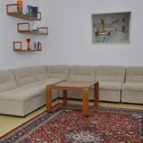 Modular sofa in beige boucle fabric, 1970s