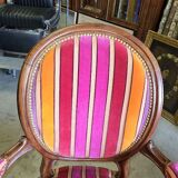 Pair of armchairs louis philippe medaillon walnut of the xix th century
