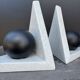 Ceramic bookends, Memphis design, 1980s.