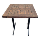 Square bistro table, teak wood