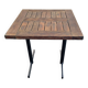 Table bistrot carrée, bois teck