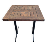 Square bistro table, teak wood