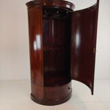 Edwardian mahogany bow-fronted wardrobe by Maple & Co