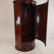 Edwardian mahogany bow-fronted wardrobe by Maple & Co