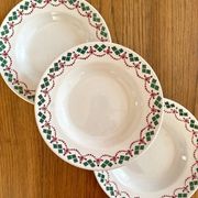 3 vintage Art Deco soup plates by Hamage & Moulin des Loups
