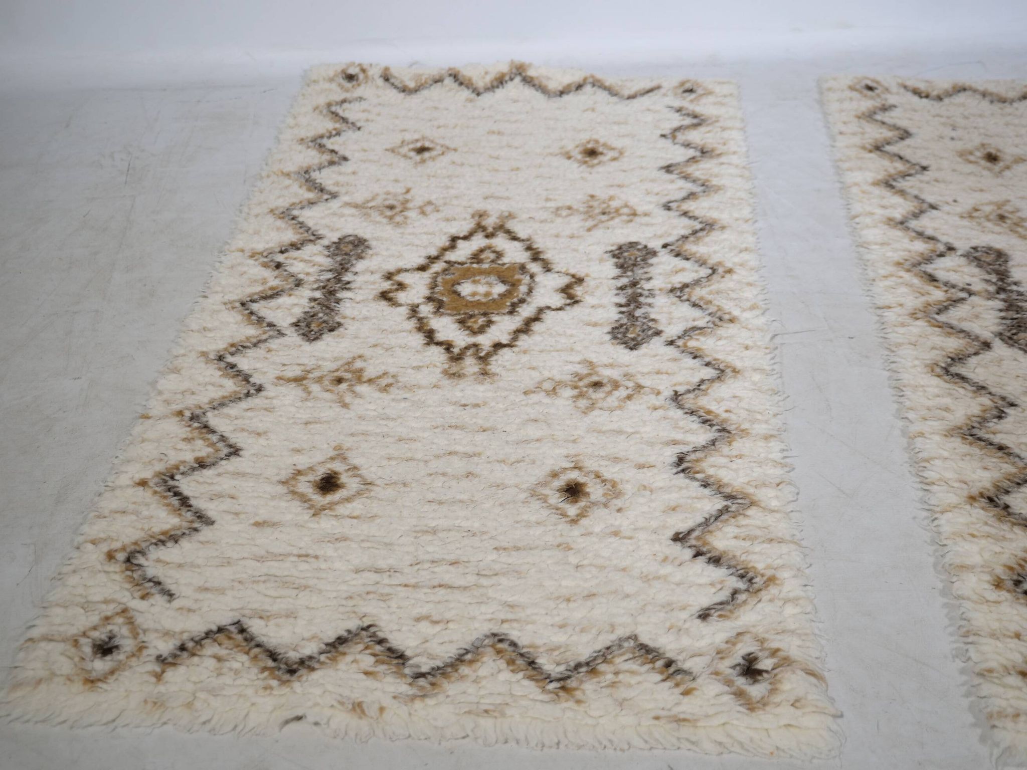 Set of 2 Moroccan Berber Wool Rugs, Mid-Century, 1960s