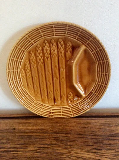 Set of 6 vintage asparagus plates Sarreguemines