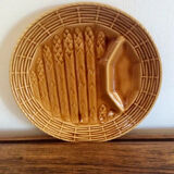 Ensemble de 6 assiettes à asperges vintage Sarreguemines