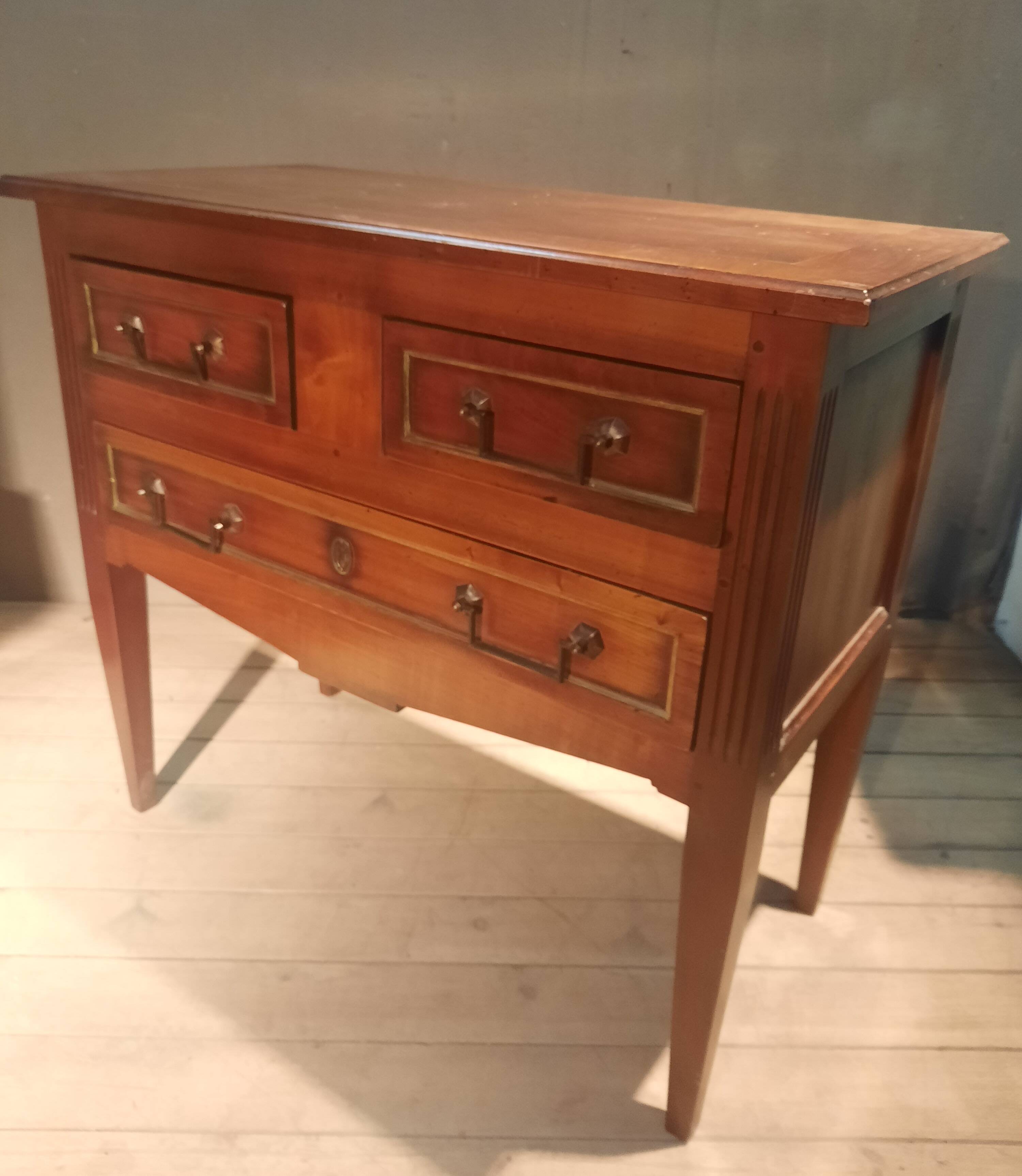 Directoire style wooden chest of drawers