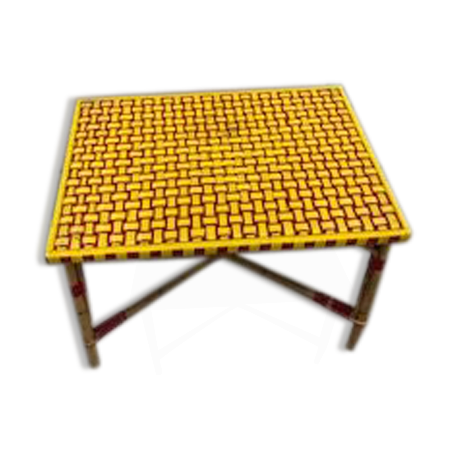 Vintage scoubidou coffee table