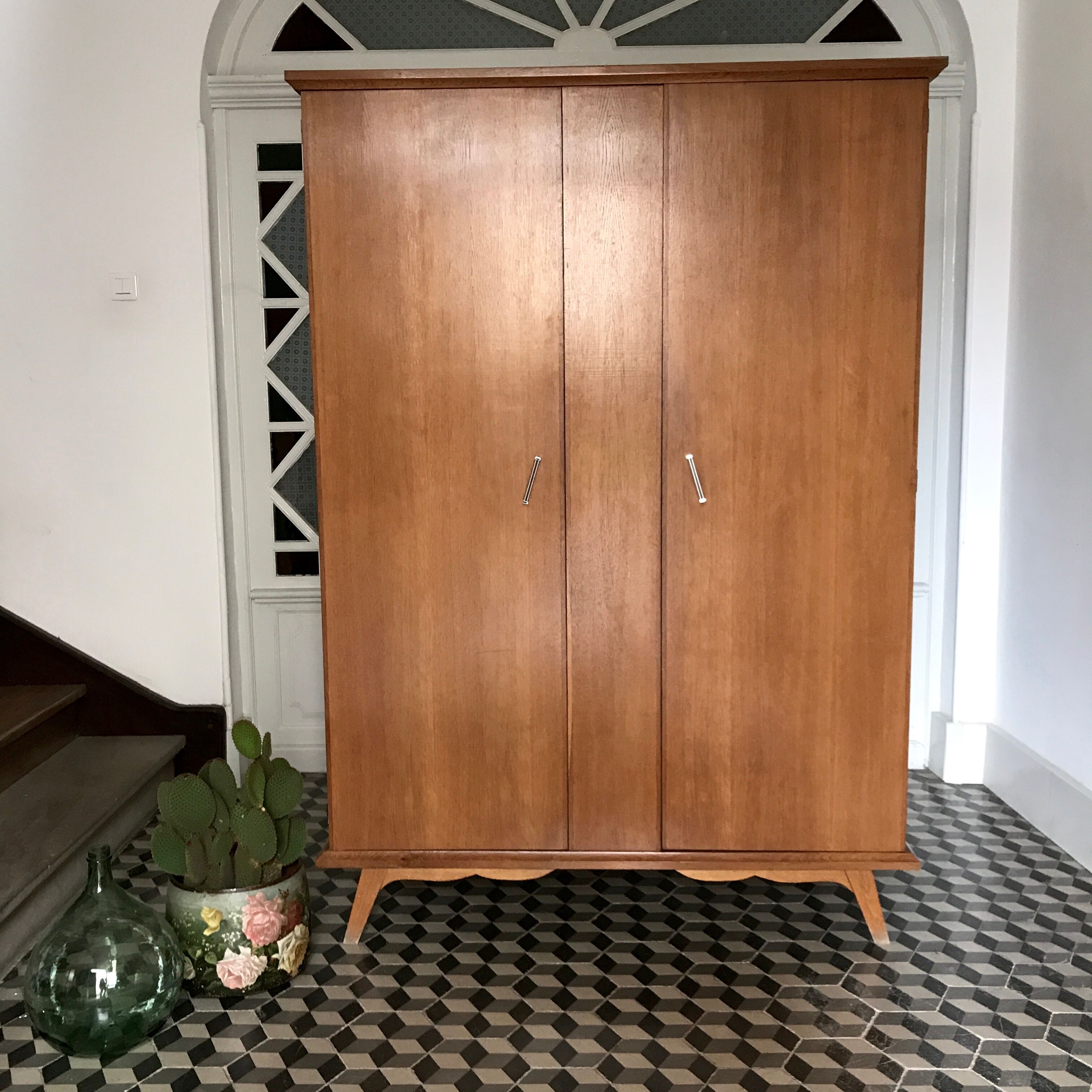 Vintage wooden wardrobe