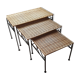 3 tables basses gigognes vintage