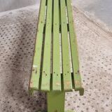 Vintage wooden bench grass green garden bench 140 cm