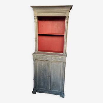 Small gray cabinet 1 body / red interior