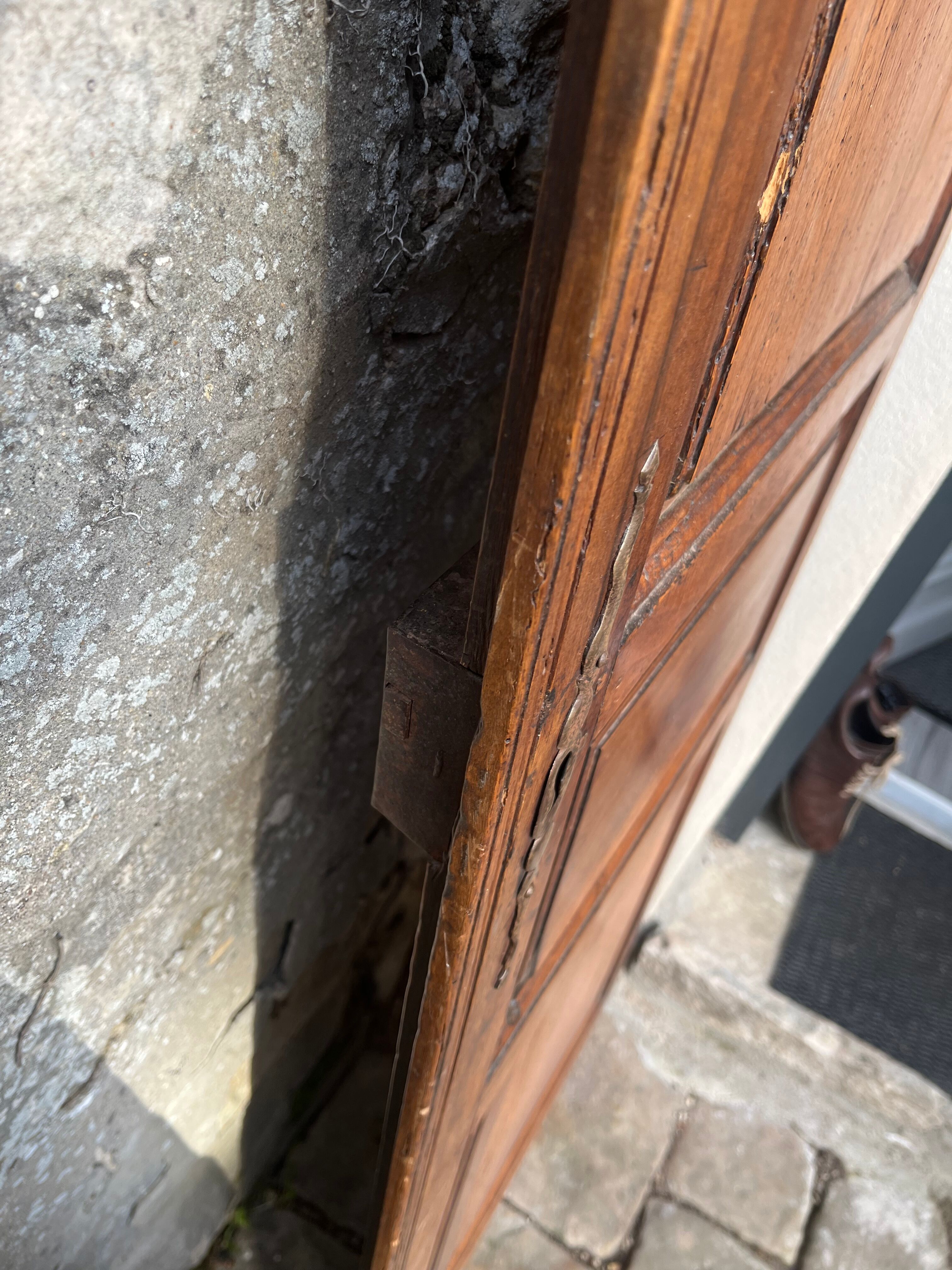 Pair of old wooden doors woodwork elements