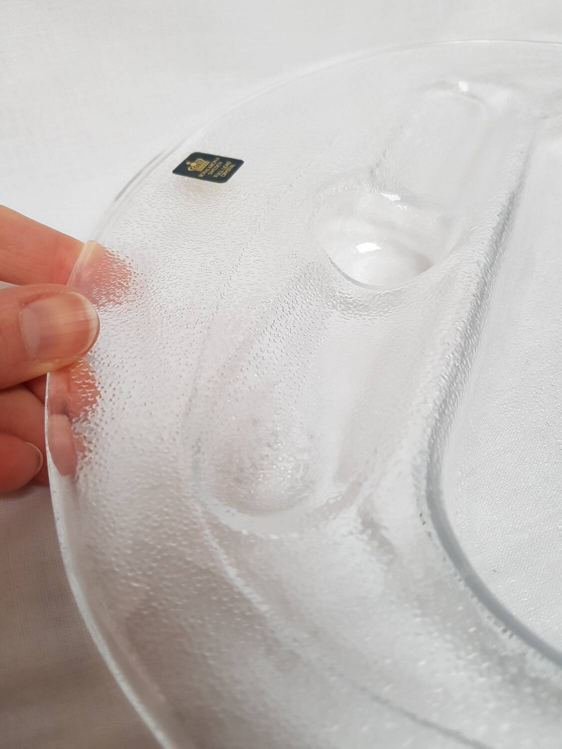 Plat de service en cristal Royal Krona Suède