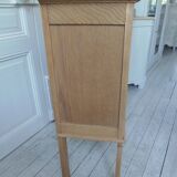 Console, shallow sideboard in waxed finish oak, 2 glass doors, 1 shelf.