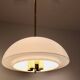 Glashütte Limburg Mushroom Pendant Light in Opal Glass and Brass