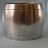 Art deco towel ring in silver metal