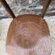 Set of 8 vintage bistro chairs, 50s, 60s, dark oak.