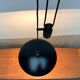 Postmodern vintage pendant lamp with counterweight by Metalarte, 1980s.