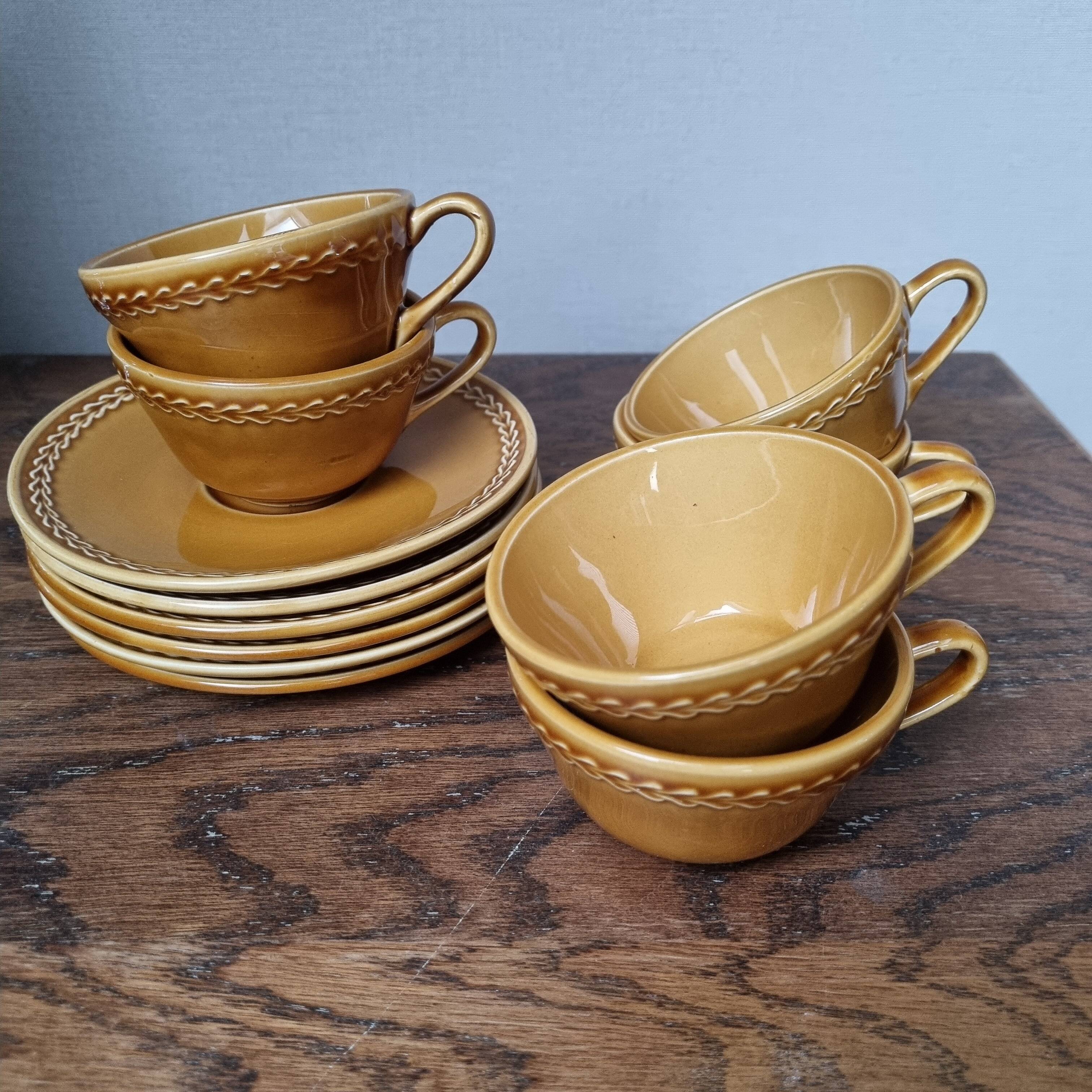 Vintage Salins earthenware coffee set