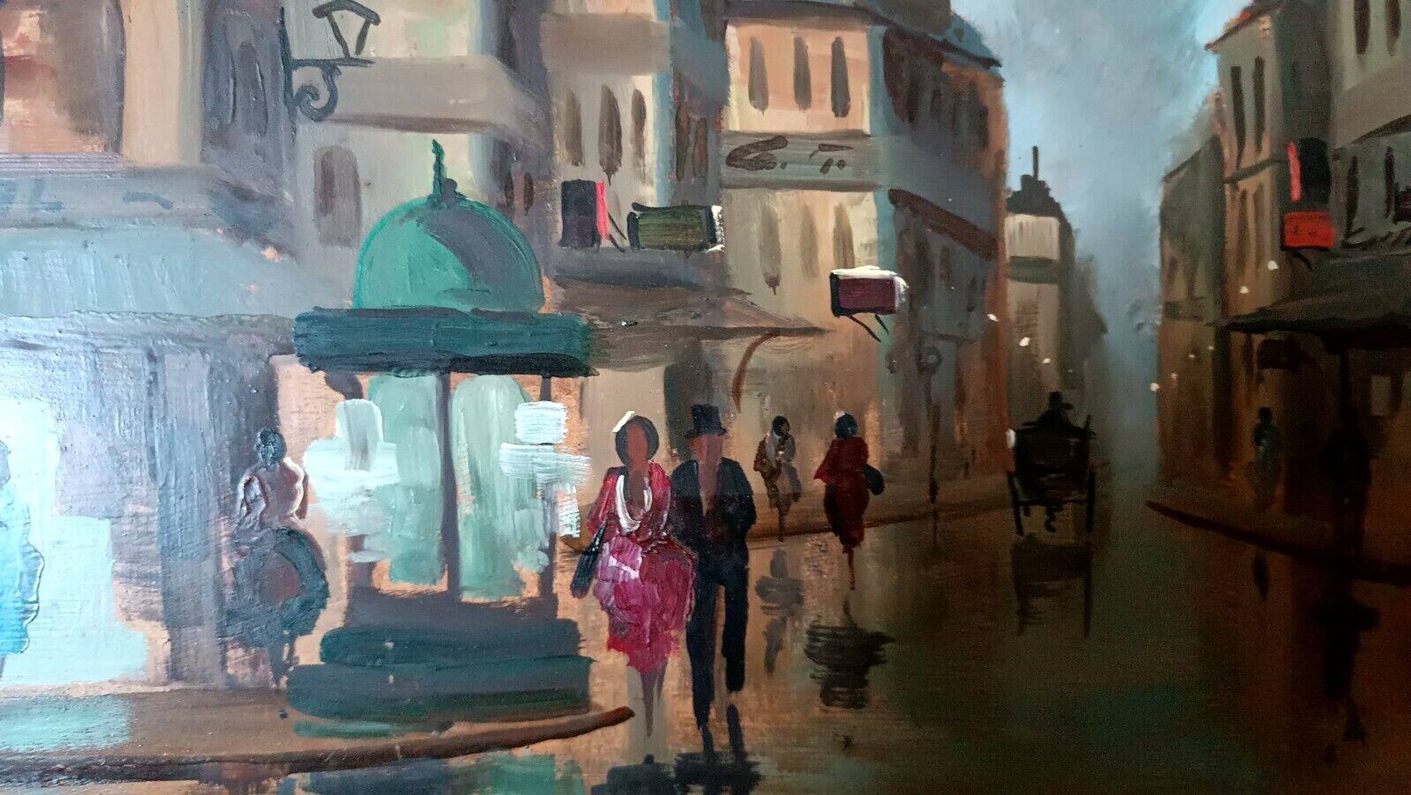 Figure painting domenico seloski (1924-1981) post-macchiaiolo