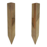 Vintage J.T. Kalmar wall sconces, brass wall lights, modernist.