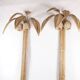 Pair of large rattan “palm/coconut tree” wall lights