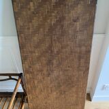 Vintage brown bamboo living room coffee table