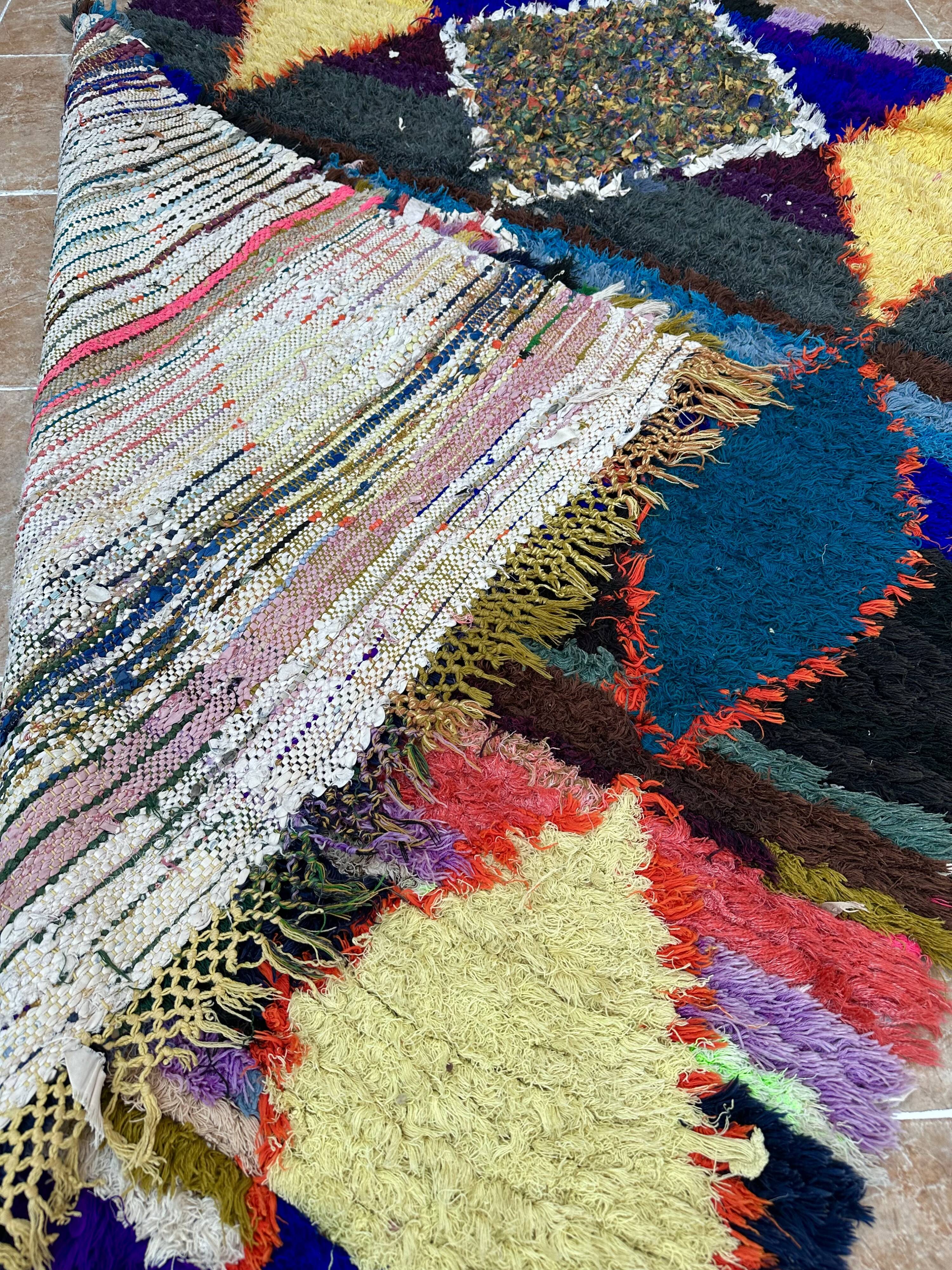 Boucherouite rug | Moroccan rug | Eclectic rug | Moroccan rug