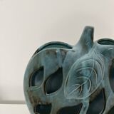 Openwork ceramic apple lamp from Les Grottes Dieulefit