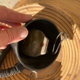 Seventies rattan hanging lamp