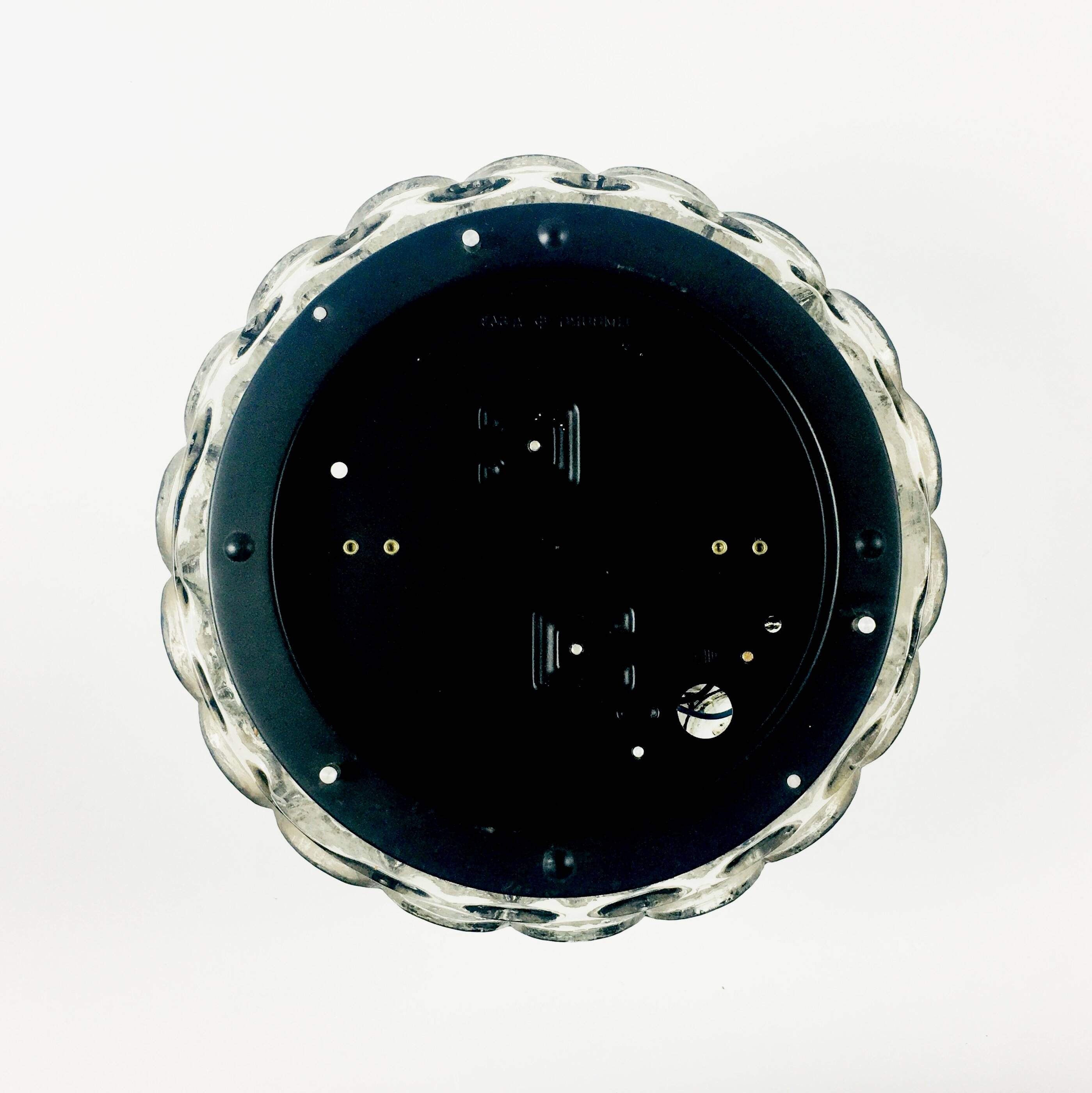 Large Mid-Century Modern Glass Flush Mount/Ceiling Light from Limburg, Germany, 1960s