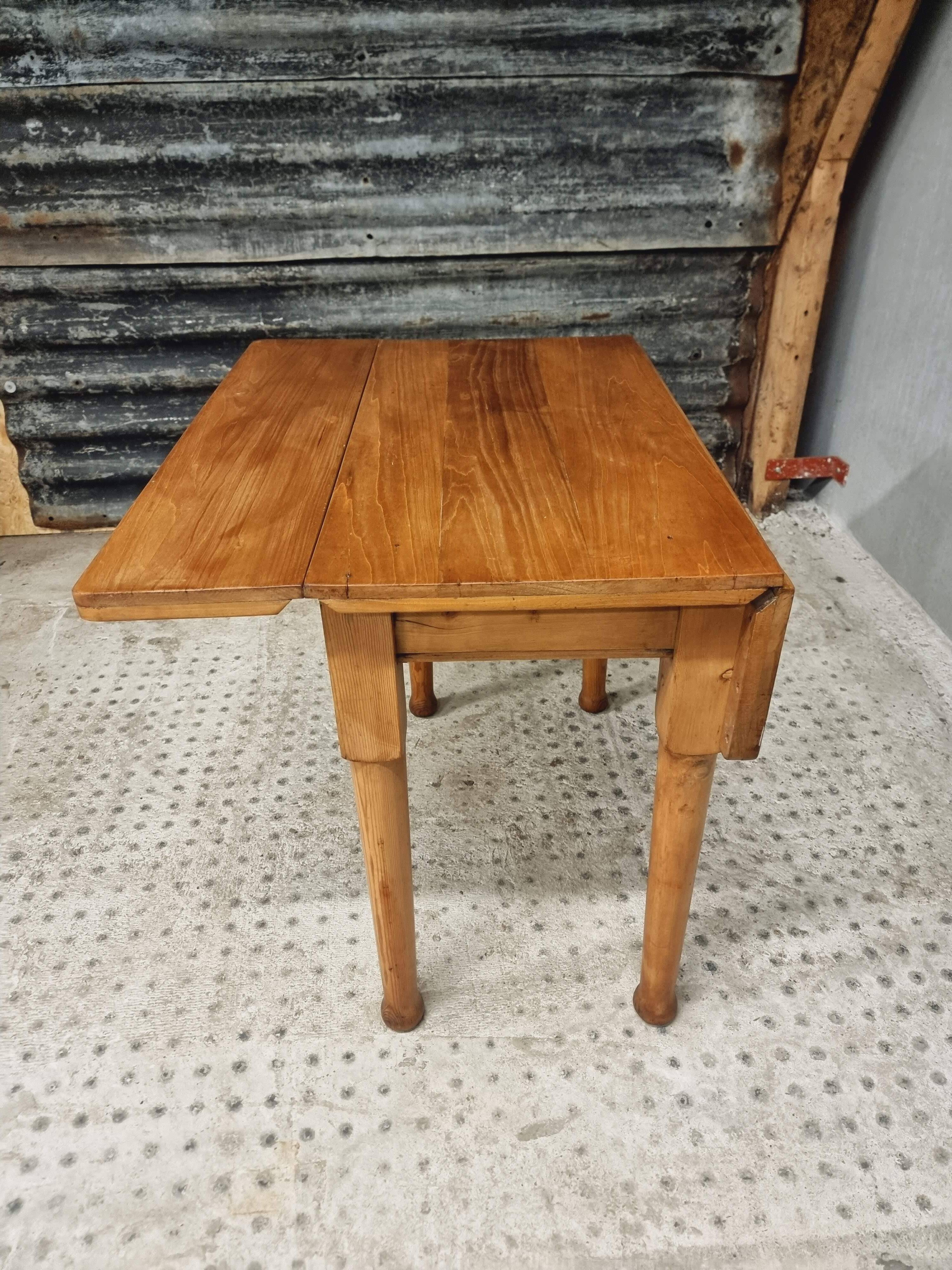 Vintage table folding table dining table side table 90x90cm