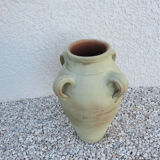 Terracotta potiche with 60s handles