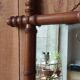 Mirour en bois tourné imitation bambou