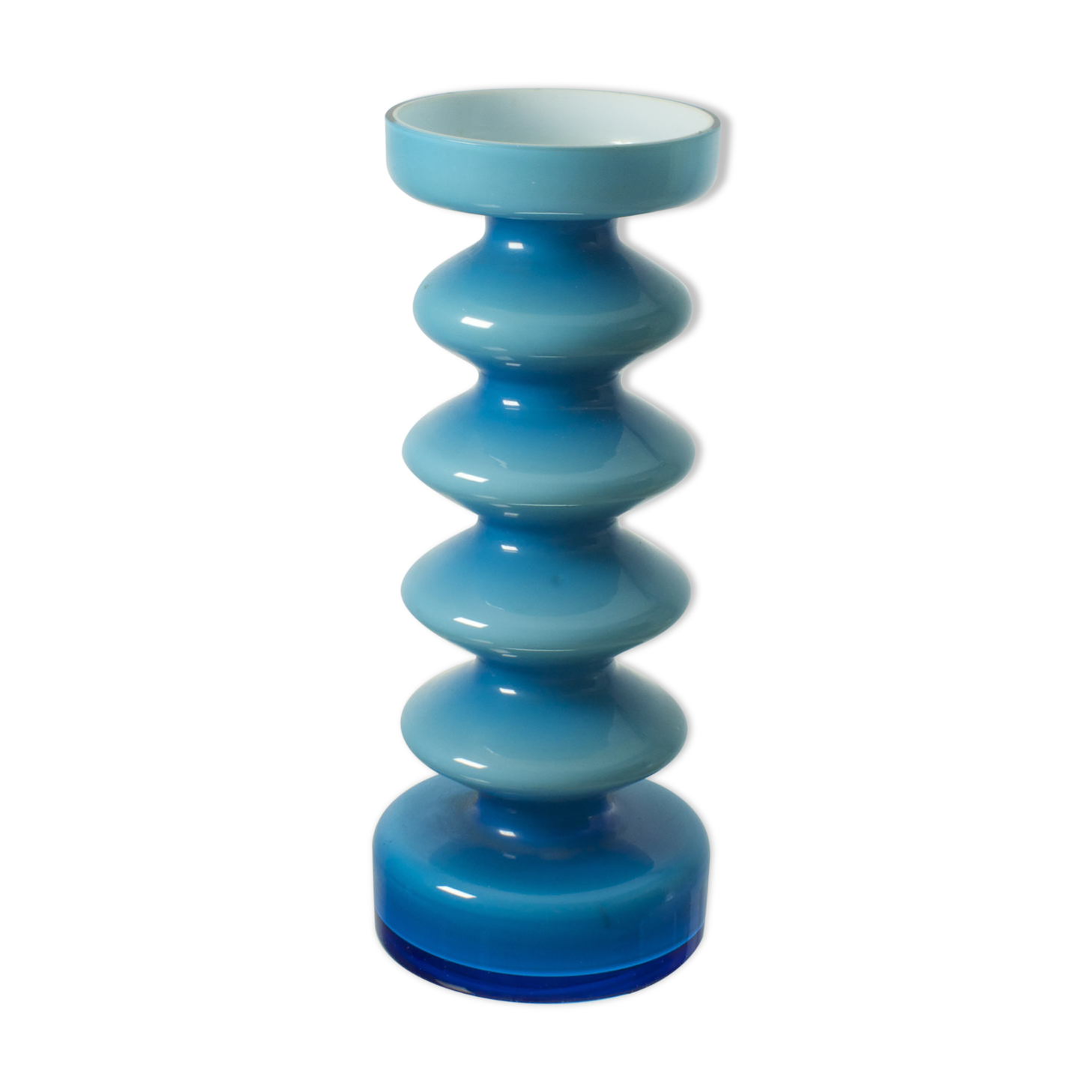Blue opaline vase