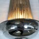 Art Deco Henri Petitot chrome and glass tubes