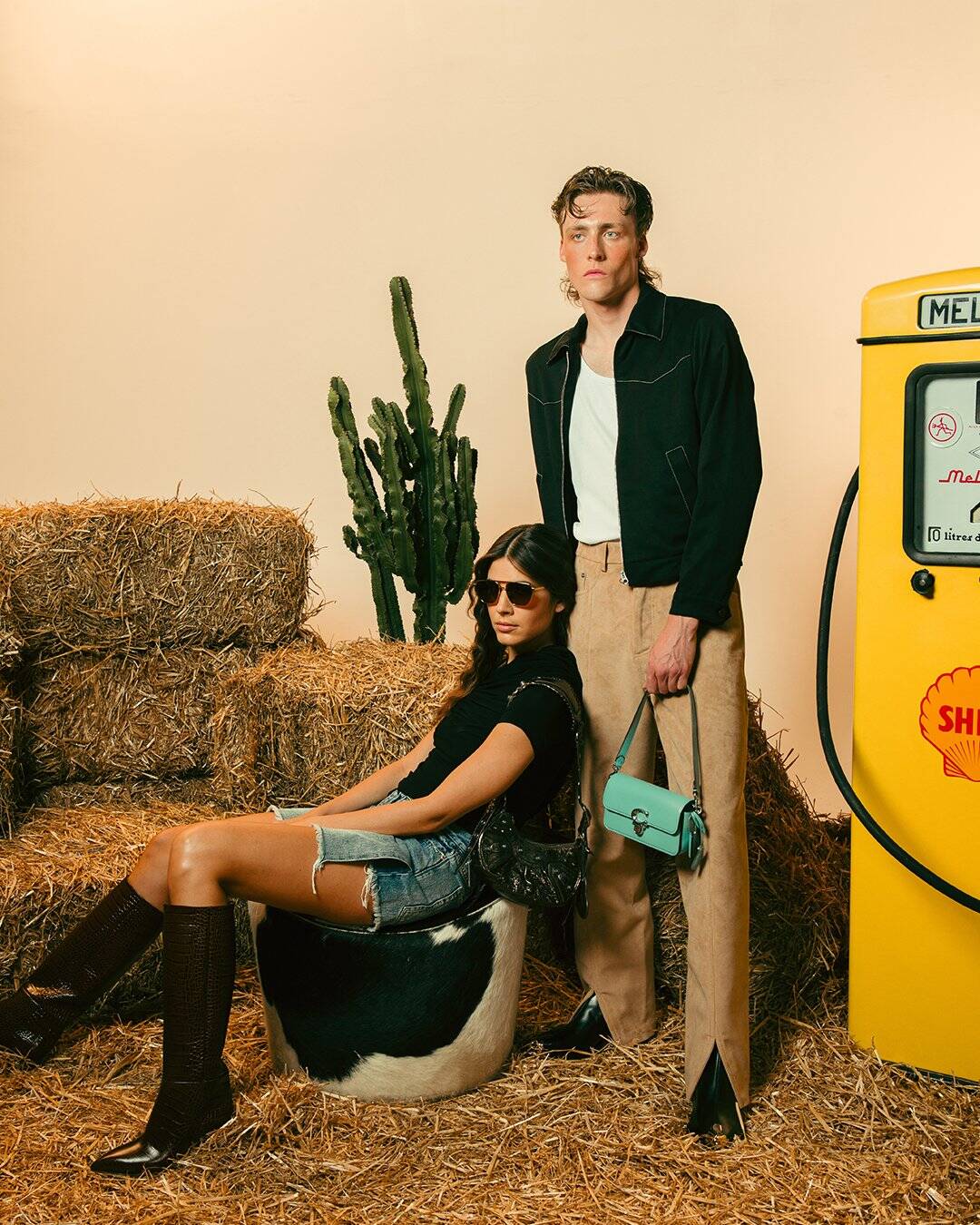 Stockholm Cowhide Pouf by Niels Gammelgaard for Ikea, 1970s