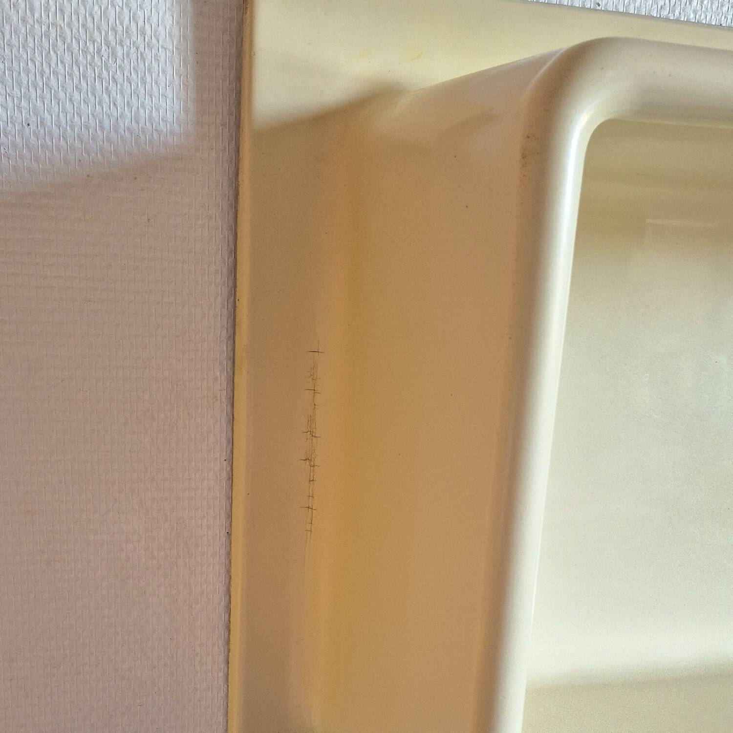 Prisunic vintage cream wall shelf
