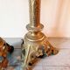 Pair of large Empire solid brass candlesticks – 78 cm