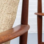 Danish Model PJ56 armchair by Grete Jalk for Poul Jeppesen 1960s