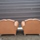 Pair of club chairs in skai
