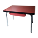 Table en formica rouge vintage