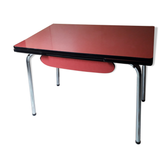 Vintage red formica table